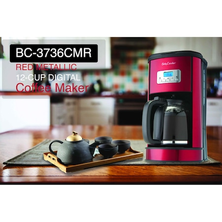 Betty Crocker 12-Cup Coffee Maker, Red BC-3736CMR